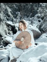 古装美女山涧雪景写真 不染世俗的美