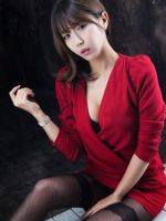 【惊为天人】韩国第一车模顶级美女柳智慧红衣黑丝图片魅惑到不行